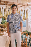 The Courtyard Men Mandarin Shirt - Breeze