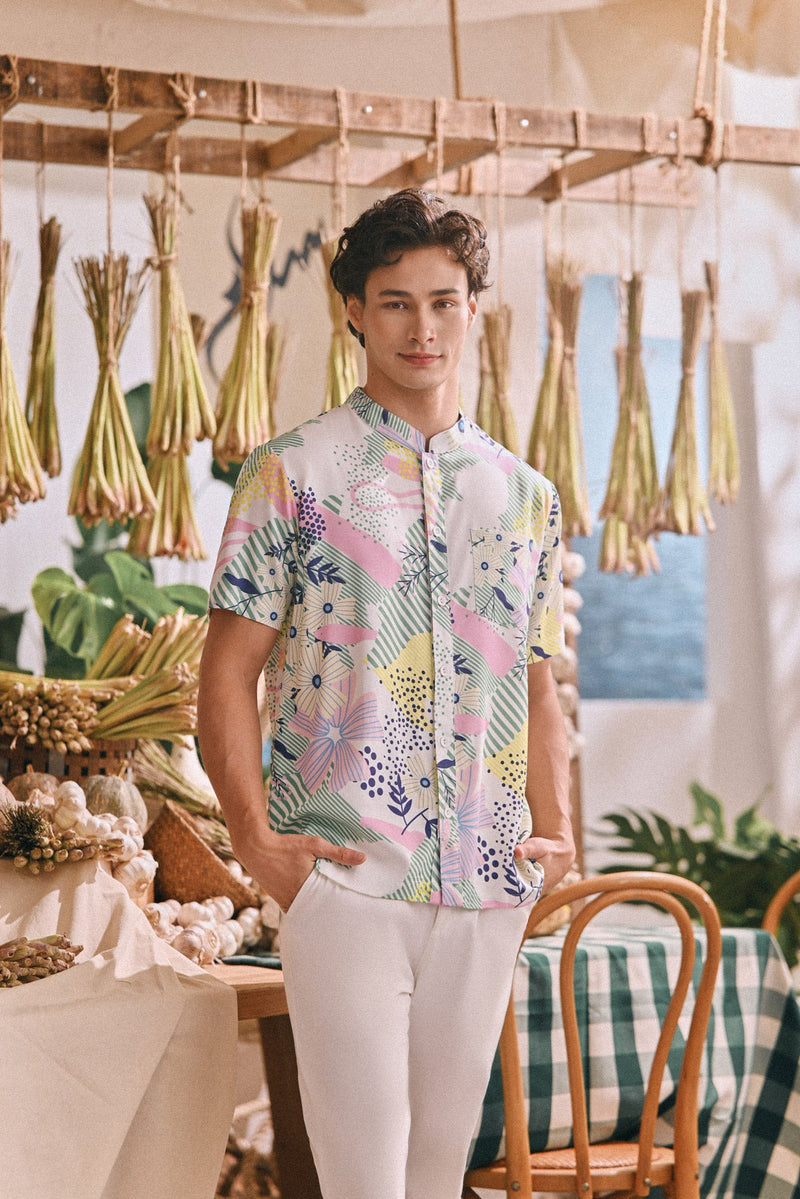 The Courtyard Men Mandarin Shirt - Ceria