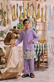 The Courtyard Baju Melayu Cekak Musang - Violet Powder