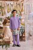 The Courtyard Baju Melayu Cekak Musang - Violet Powder