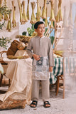 The Courtyard Baju Melayu Cekak Musang - Champagne