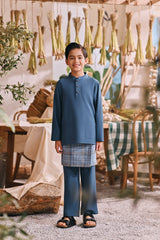 The Courtyard Baju Melayu Cekak Musang - Deep Blue