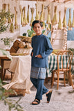 The Courtyard Baju Melayu Cekak Musang - Deep Blue