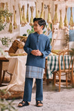 The Courtyard Baju Melayu Cekak Musang - Deep Blue