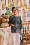 The Courtyard 3/4 Sleeve Kurta - Chess Plaid