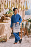 The Courtyard Baju Melayu Cekak Musang - Classic Blue