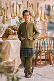 The Courtyard Baju Melayu Cekak Musang - Green Olive