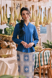 The Courtyard Women Kebaya Top - Classic Blue