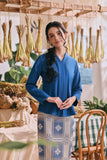 The Courtyard Women Kebaya Top - Classic Blue