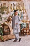 The Courtyard Baju Melayu Cekak Musang - Stone Grey