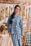 The Courtyard Women Kebaya Top - Bluemont Grid