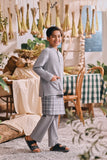 The Courtyard Baju Melayu Cekak Musang - Stone Grey