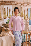 The Courtyard Women Kebaya Top - Baby Pink