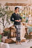 The Courtyard Women Kebaya Top - Black