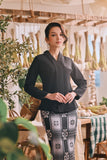 The Courtyard Women Kebaya Top - Black