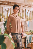 The Courtyard Women Kebaya Top - Milky Brown