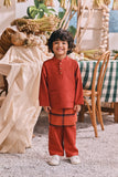 The Courtyard Baju Melayu Cekak Musang - Spice Red