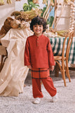 The Courtyard Baju Melayu Cekak Musang - Spice Red