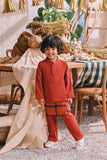The Courtyard Baju Melayu Cekak Musang - Spice Red