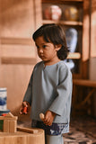 The Hariri Babies Kurta - Silver Blue