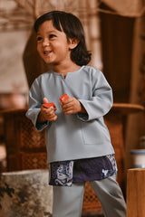 The Hariri Babies Kurta - Silver Blue