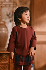 The Hariri Babies Kurta - Royal Burgundy