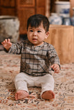 The Hariri Babies Kurta - Slate Grid