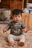 The Hariri Babies Kurta - Slate Grid
