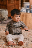 The Hariri Babies Kurta - Slate Grid