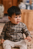 The Hariri Babies Kurta - Slate Grid