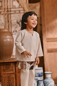 The Hariri Babies Kurta - Fog Cream