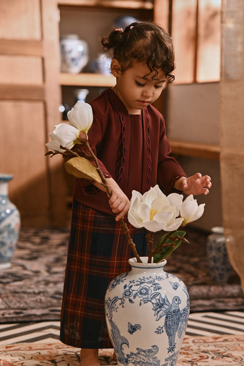 The Hariri Babies Classic Kebaya - Garnet Square