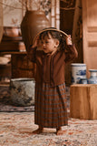 The Hariri Babies Classic Kebaya - Copper Grid Milk Chocolate