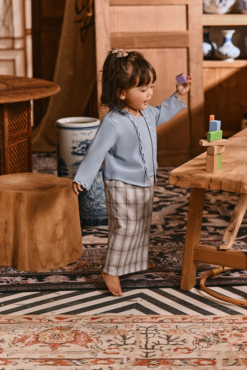 The Hariri Babies Classic Kebaya - Meadowlight Blue Fog