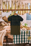The Courtyard Babies Side Tie Kurung - Green Olive
