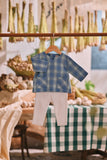 The Courtyard Babies Kurta - Bluemont Grid
