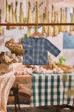 The Courtyard Babies Kurta - Bluemont Grid