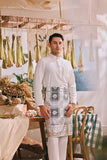 The Courtyard Men Baju Melayu Cekak Musang - Off White