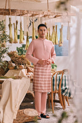 The Courtyard Men Baju Melayu Cekak Musang - Dusty Pink