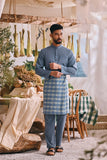 The Courtyard Men Baju Melayu Cekak Musang - Coronet Blue