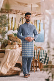 The Courtyard Men Baju Melayu Cekak Musang - Coronet Blue