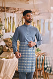 The Courtyard Men Baju Melayu Cekak Musang - Coronet Blue