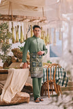 The Courtyard Men Baju Melayu Cekak Musang - Sage Green