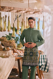 The Courtyard Men Baju Melayu Cekak Musang - Sage Green