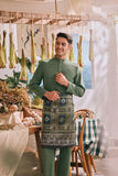 The Courtyard Men Baju Melayu Cekak Musang - Sage Green
