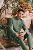 The Courtyard Men Baju Melayu Cekak Musang - Sage Green