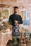 The Courtyard Men Baju Melayu Cekak Musang - Black