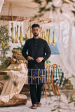 The Courtyard Men Baju Melayu Cekak Musang - Black