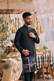The Courtyard Men Baju Melayu Cekak Musang - Black