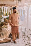 The Courtyard Men Baju Melayu Cekak Musang - Milky Brown
